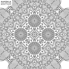 Flower Mandala. Coloringbook page template