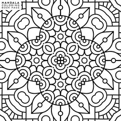 Flower Mandala. Coloringbook page template