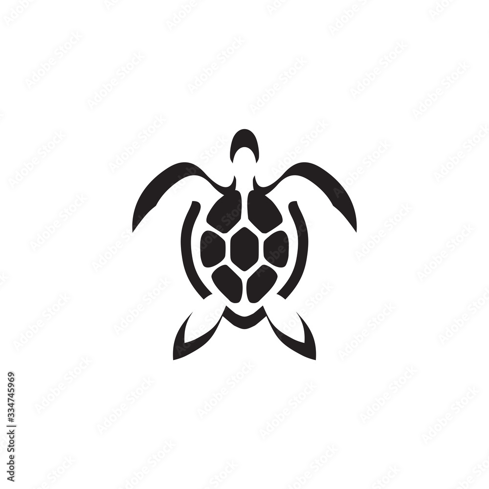 Sticker Turtle logo icon design vector template