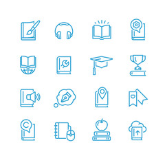 Vector illustration of education icons set