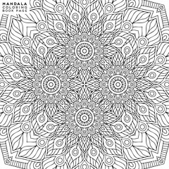Flower Mandala. Coloringbook page template
