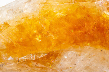 Close Up of a Healing Crystal Shiny Gemstone in Orange