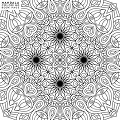 Flower Mandala. Coloringbook page template