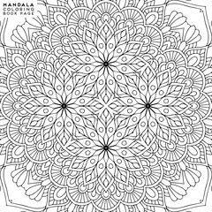 Flower Mandala. Coloringbook page template