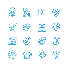 vector icons of education and science symbols