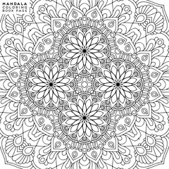 Flower Mandala. Coloringbook page template