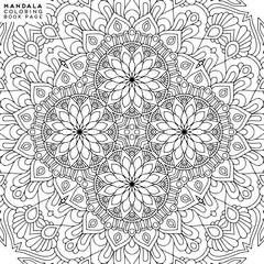 Flower Mandala. Coloringbook page template
