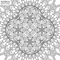 Flower Mandala. Coloringbook page template