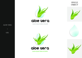Logos aloe vera - illustration vectorielle éditable