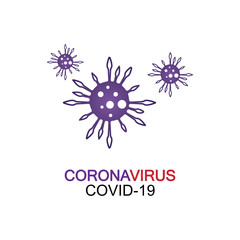 virus,coronavirus, Bacteria, Germs and Microbe isolated on white background. Vector Icon Illustration