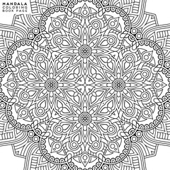 Flower Mandala. Coloringbook page template