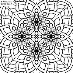 Flower Mandala. Coloringbook page template