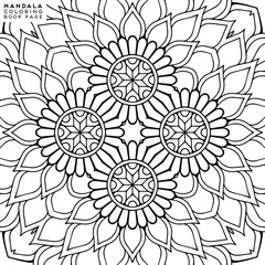Flower Mandala. Coloringbook page template