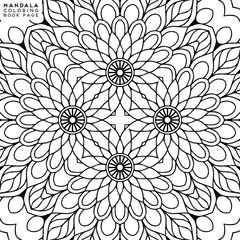 Flower Mandala. Coloringbook page template