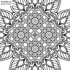 Flower Mandala. Coloringbook page template