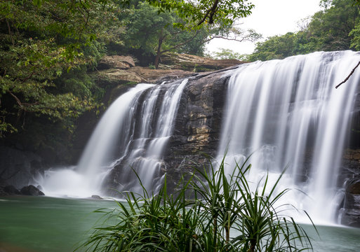 Beautiful Sera ella waterfall, Sri Lanka