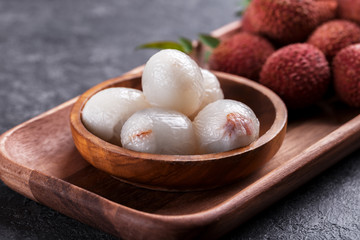 Ripe healthy lychee fruit