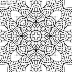 Flower Mandala. Coloringbook page template