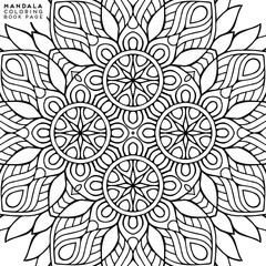 Flower Mandala. Coloringbook page template