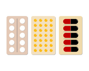 Pills, antibiotic, vitamins icon, drug symbol, concept, design. Vector illustration.