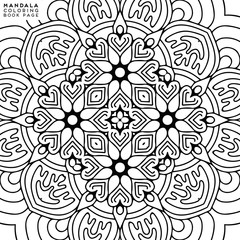 Flower Mandala. Coloringbook page template