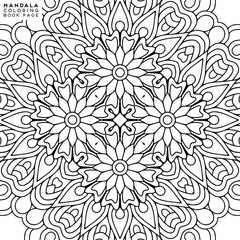 Flower Mandala. Coloringbook page template