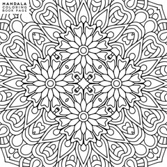 Flower Mandala. Coloringbook page template