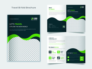 Travel bifold brochure template