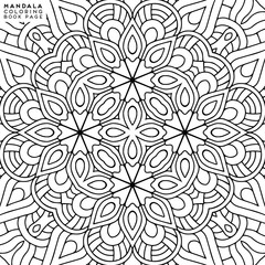 Flower Mandala. Coloringbook page template