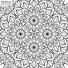 Flower Mandala. Coloringbook page template
