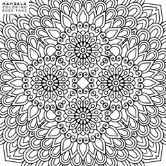 Flower Mandala. Coloringbook page template