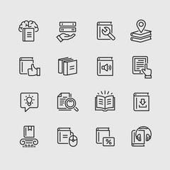 Vector illustration of education icons set