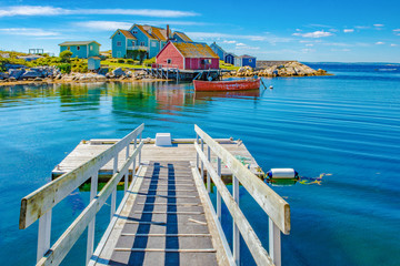CANADA, NOVA SCOTIA. The fishing village Blue Rock is a favourite tourist destination at the...