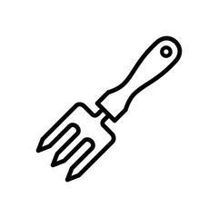 pitchfork icon line style, editable stroke