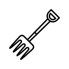 pitchfork icon line style, editable stroke