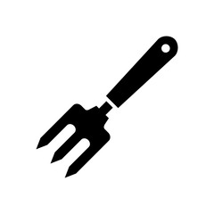 Garden fork icon solid style