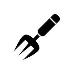 Garden fork icon solid style