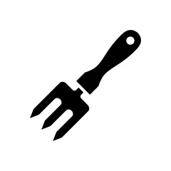 Garden fork icon solid style