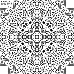 Flower Mandala. Coloringbook page template