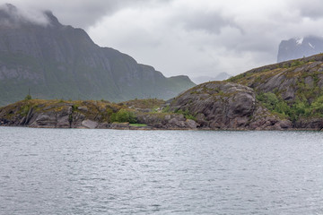 Obraz premium Summer travel in beautiful Norway. Travel weekend, vacation. Scandinavian countries, selective focus