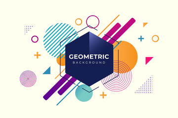 Abstract geometric background. Colorful dynamic shapes. EPS 10 stock vector