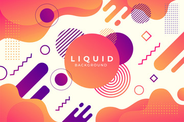 Liquid background. Dynamic shapes composition