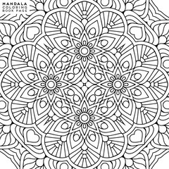 Flower Mandala. Coloringbook page template