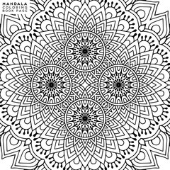 Flower Mandala. Coloringbook page template