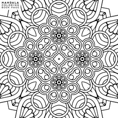 Flower Mandala. Coloringbook page template