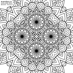 Flower Mandala. Coloringbook page template