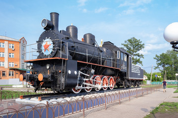 old steam train on the railway