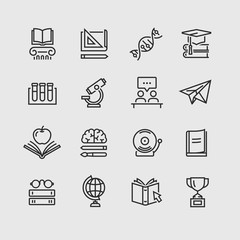 Vector illustration of education icons set