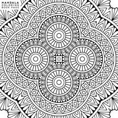 Flower Mandala. Coloringbook page template