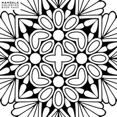 Flower Mandala. Coloringbook page template